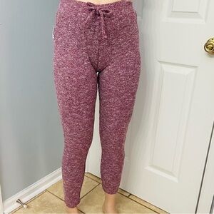 Gymshark Pants Knit Pink Ribbed Leggings Tie Fall Casual Gym Outdoors Size Small